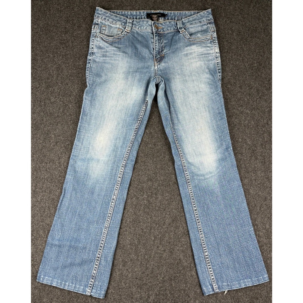 Calvin Klein Jeans Womens 14 Light Wash Low Rise Bootcut Denim Blue Y2K